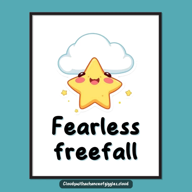 Funny Star Fall Poster: Decorate with Celestial Safety and Humor