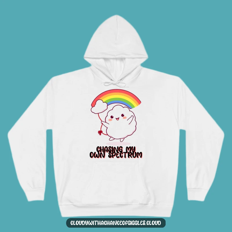 Cozy Funny Cloud Rainbow Jump Rope Hoodie: Cute Character Comfort, Great Funny Gift