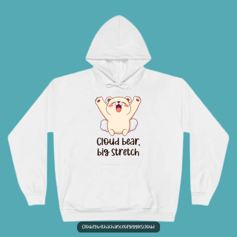 Cozy Funny Bear Cloud Yawn Hoodie: Snuggle Up with Sleepy Comfort