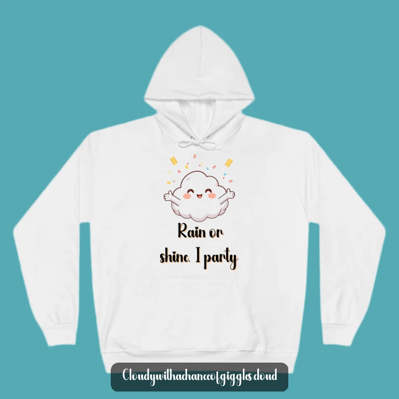 Cozy Funny Cloud Confetti Hoodie: Your Go-To for Warmth and Hilarious Vibes
