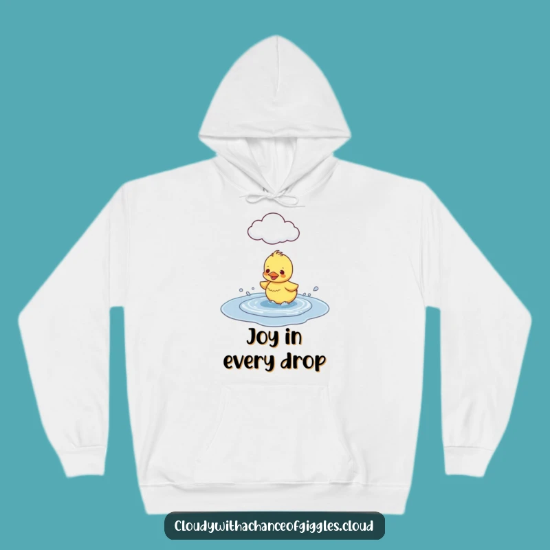 Funny Duckling Puddle Splash Hoodie: Cozy Comfort on Rainy Days
