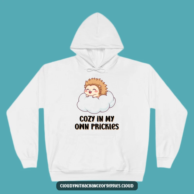 Funny Hedgehog Cloud Hoodie: Cozy Delighted Roller, Ideal Funny Gift for Comfort