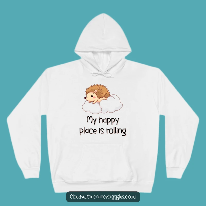 Funny Hedgehog Cloud Hoodie: Cozy & Playful Rolling Fun Gift