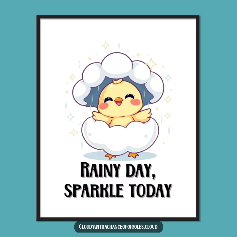 Free Printable Giggling Chick Wall Art: Funny Downloadable Decor with Sparkly, Joyful Vibes