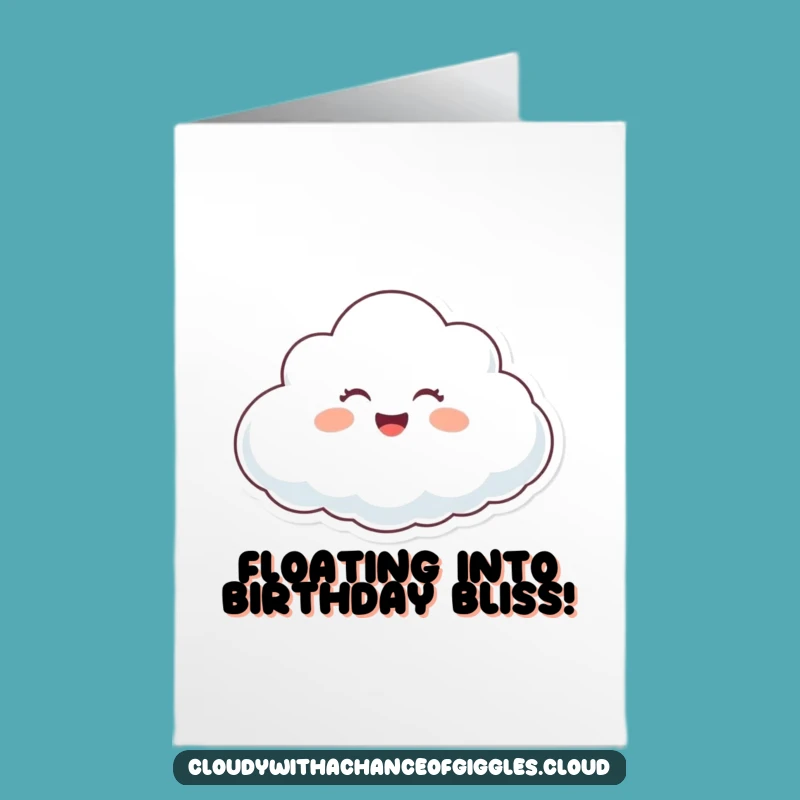 Free Printable Birthday Card: Giggling Cloud - Funny Downloadable Gift