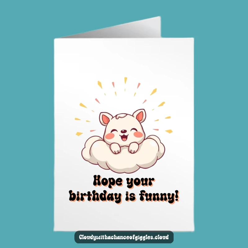 Free Printable Birthday Card: Shy Animal, Laughing Cloud Downloadable Joy