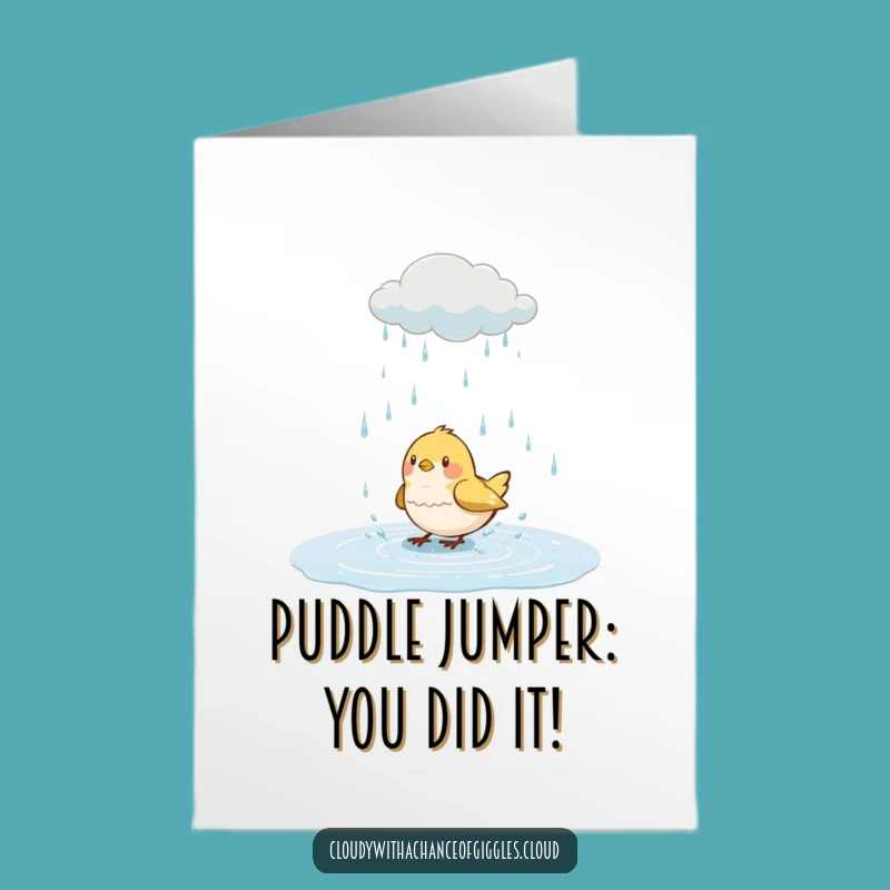 Free Printable Congrats Card: Birdy Splash Celebration, Unique Downloadable Gift
