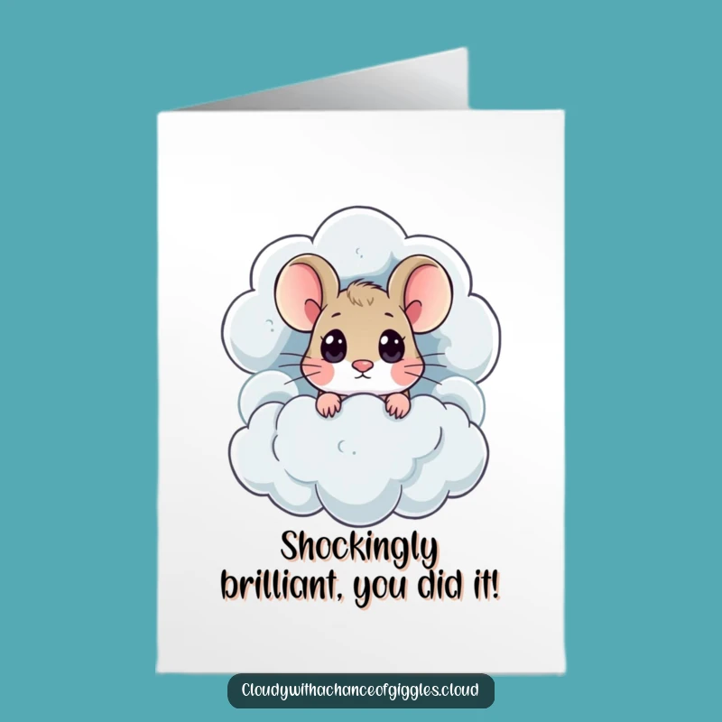 Free Printable Congrats Card: Mouse Thundercloud, Perfect DIY Gift