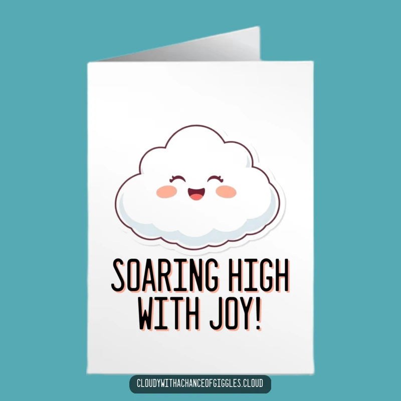 Free Printable Congrats Card: Giggling Cloud - Funny Downloadable