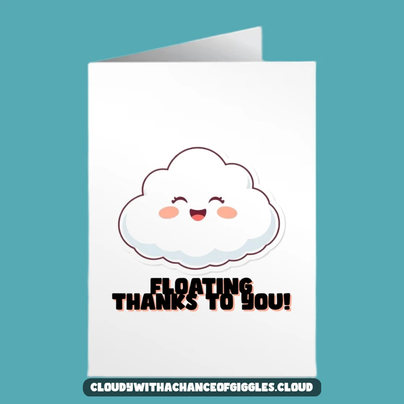 Free Printable Thank You Card: Giggling Cloud - Funny Downloadable