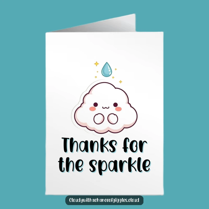 Free Printable Magical Thank You Card: Sparkle Cloud Downloadable Digital Gratitude