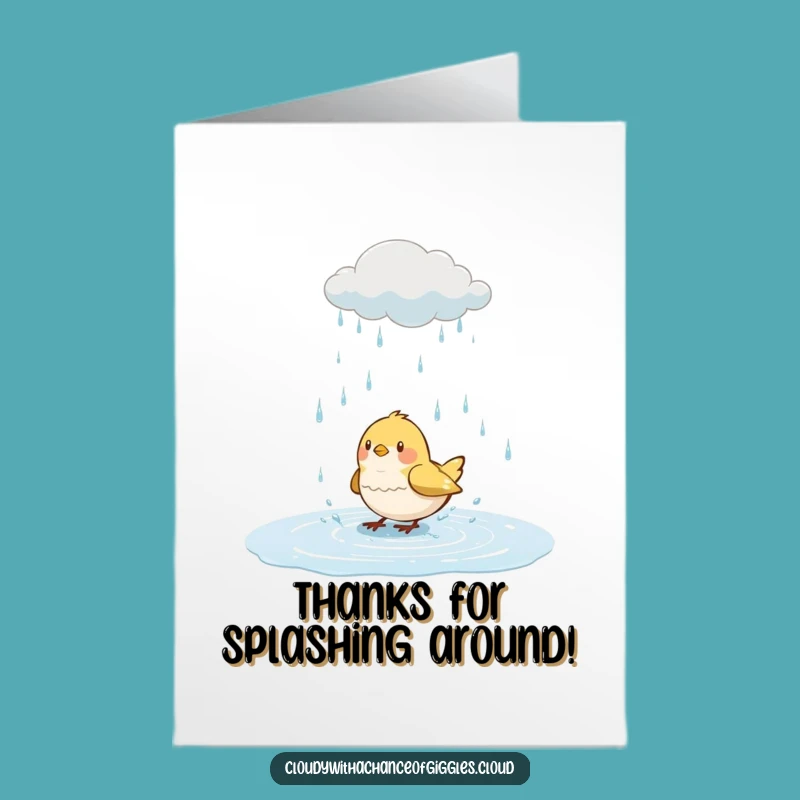 Free Printable Thank You Card: Birdy Thanks Splash, Heartfelt Downloadable Gift