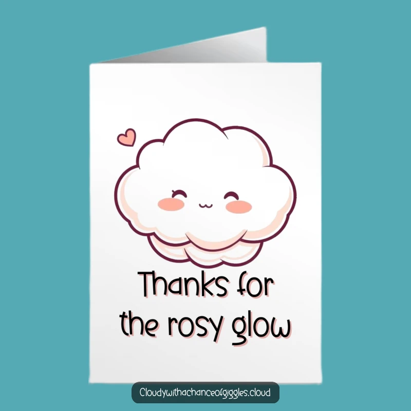 Free Printable Thank You Card: Blushing Cloud Gratitude - Downloadable Sweet Appreciation!