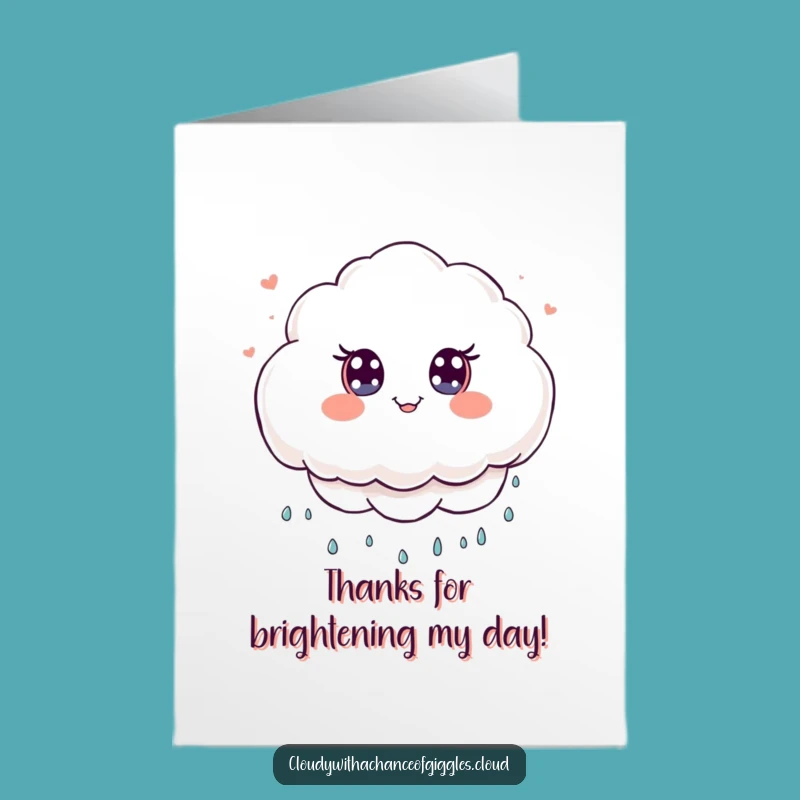 Free Printable Thank You Card: Cloud's Smile Shower - Whimsical Downloadable