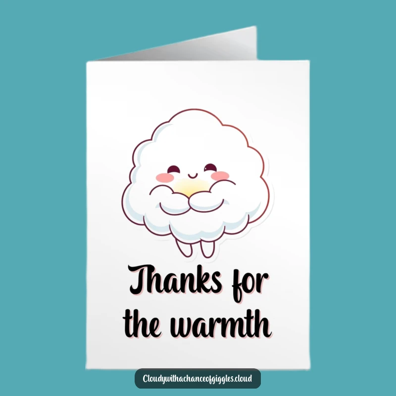 Free Printable Thank You Card: Cloud Sunbeam Hug Humor Downloadable