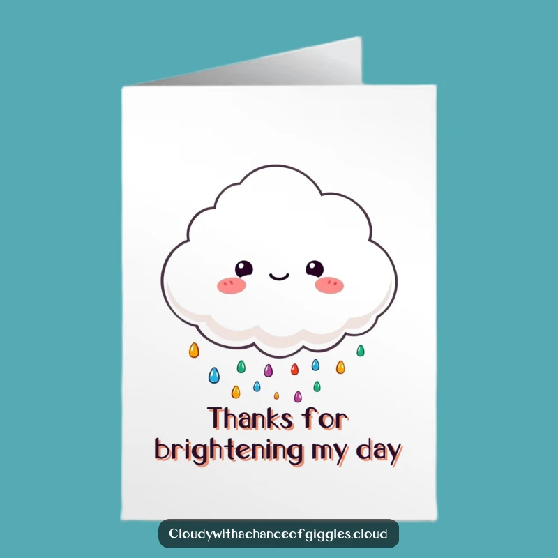 Free Printable Thank You Card: Grateful Cloud for a Downloadable Gift