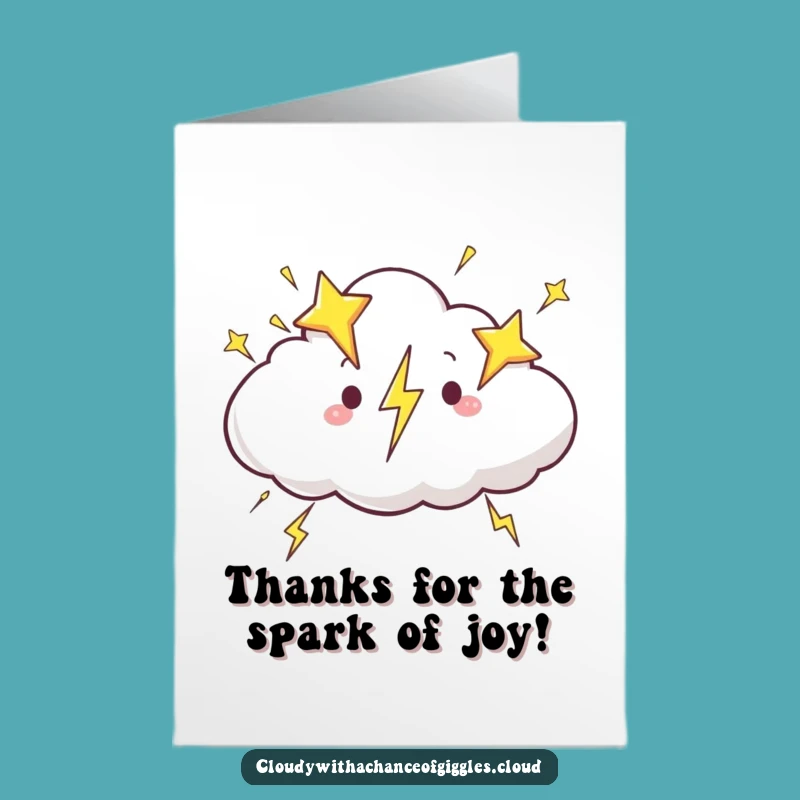 Free Printable Thank You Card: Star Lightning Cloud for Your Amazing Help