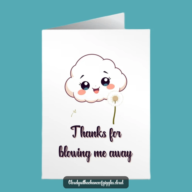 Free Printable Thank You Card: Cloud's Whimsical Dandelion Gratitude