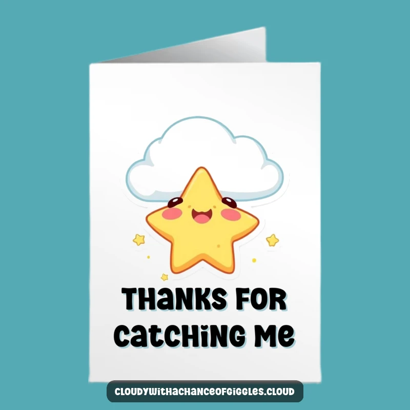Free Printable Thank You Card: Star's Safe Landing - Downloadable Grateful Gesture!