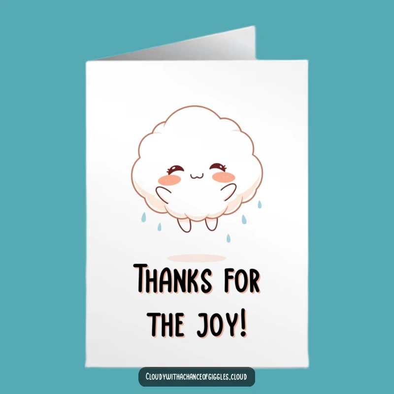 Free Printable Thank You Card: Joyful Rain Cloud Gratitude Greeting