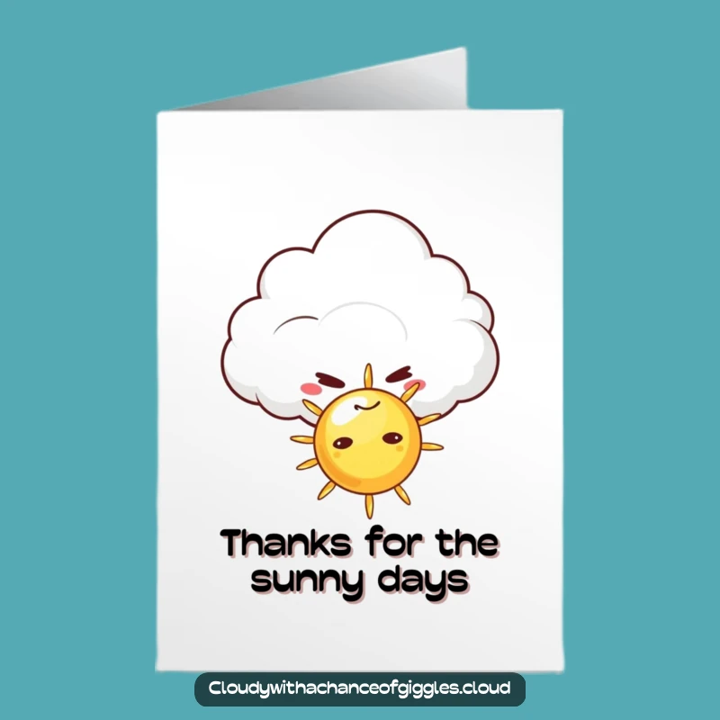 Free Printable Thank You Card: Mischievous Cloud, Funny Downloadable Gift