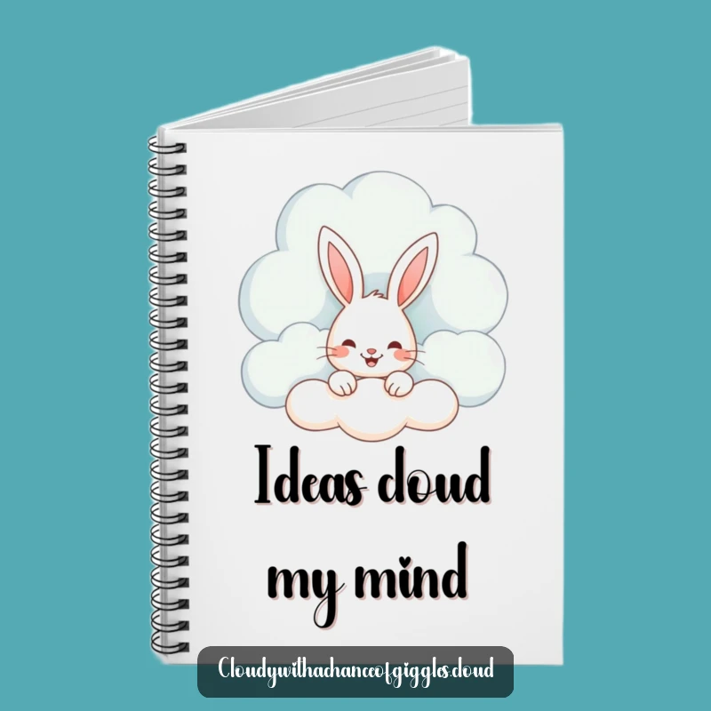 Funny Bunny Cloud Notebook: Cute & Inspiring Journal Gift