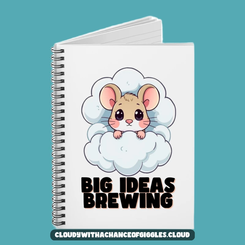 Funny Mouse Thundercloud Notebook: Jot Down Discoveries with Cartoon Charm