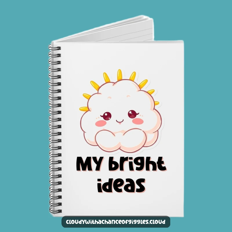 Funny Sunshine Cloud Notebook: Fluffy Character's Bright Smile Hilarious Journal Gift
