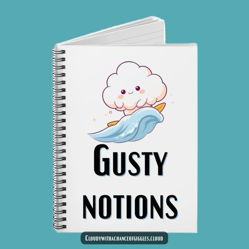 Funny Surfing Cloud Animal Notebook - Jot Down Your Airy Thoughts!