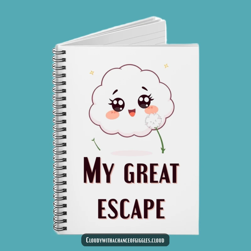Funny Cloud Dandelion Notebook: Jot Down Ideas with Playful Energy
