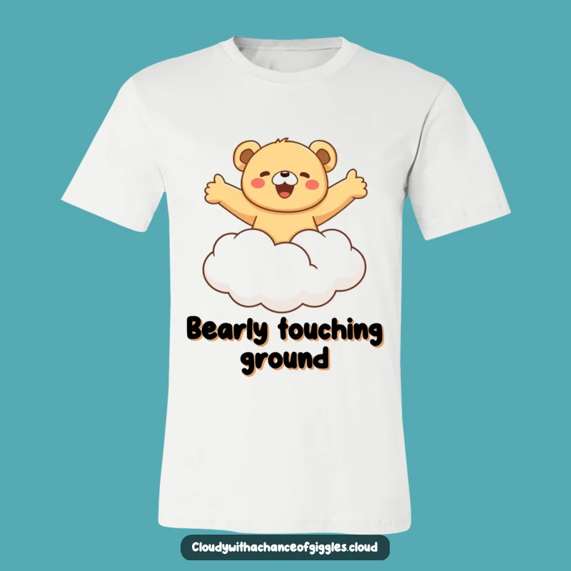 Funny Bear Cloud Ride T-Shirt - Gleeful and Hilarious Adventure Tee