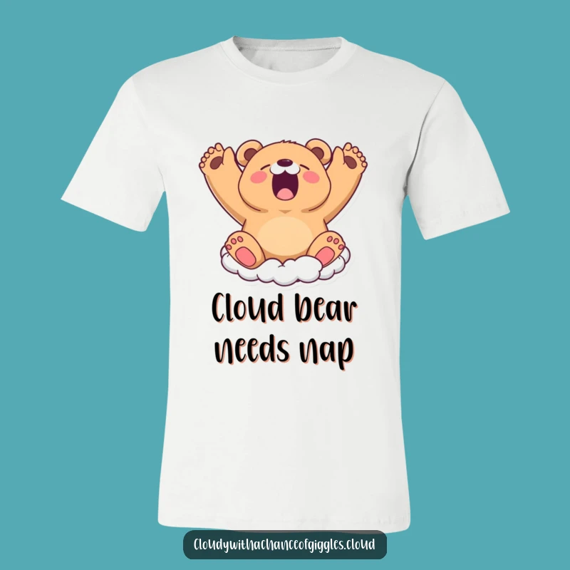 Funny Bear Cloud Yawn T-Shirt - Cozy & Cute Sleepy Design