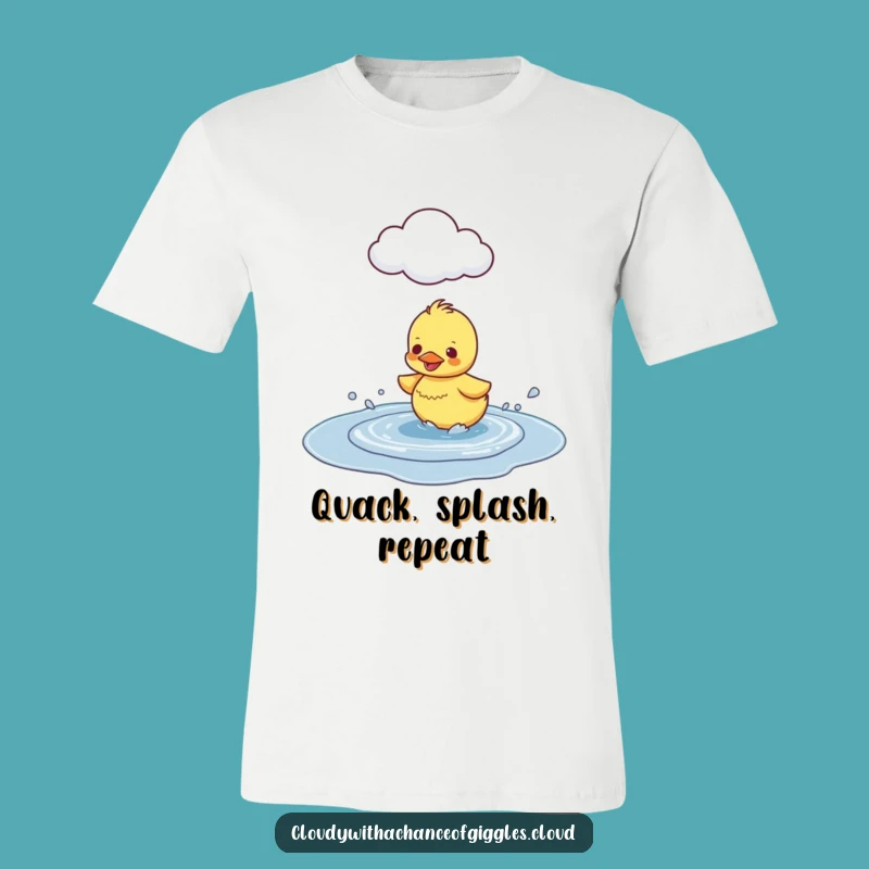 Funny Duckling Puddle Splash T-Shirt: Wear Your Happiness Brightly