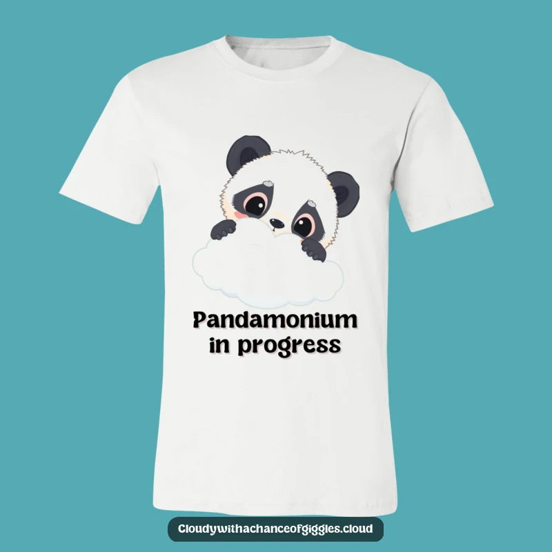 Funny Panda Cloud T-Shirt: Curious Cub Tee, Great Funny Gift for Animal Enthusiasts