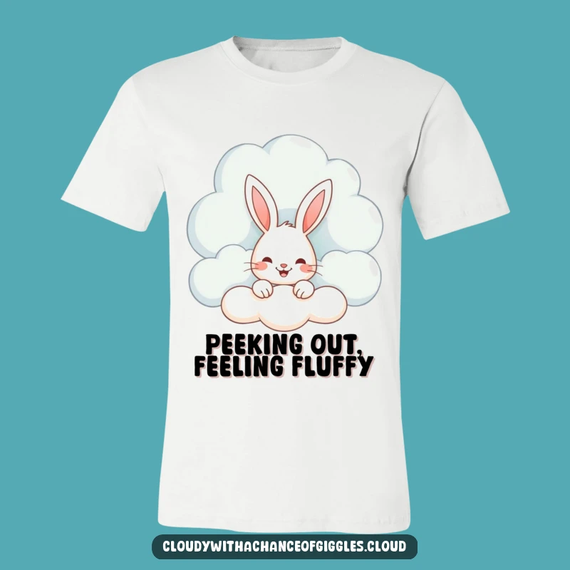 Funny Bunny Cloud T-Shirt: Whimsical & Comfy Animal Graphic Tee