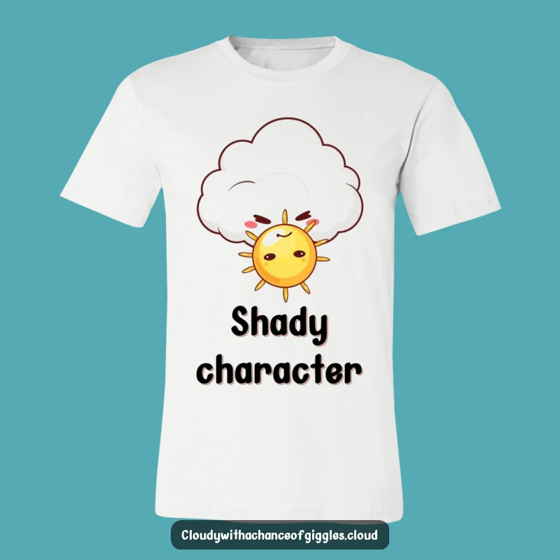Funny Mischievous Cloud T-Shirt - Hilarious Sun Hiding Weather Tee