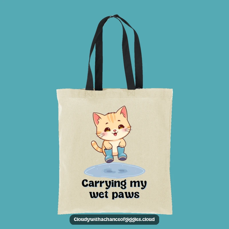 Funny Cat Rain Boots Tote Bag: Spacious & Hilarious Carry-All Gift