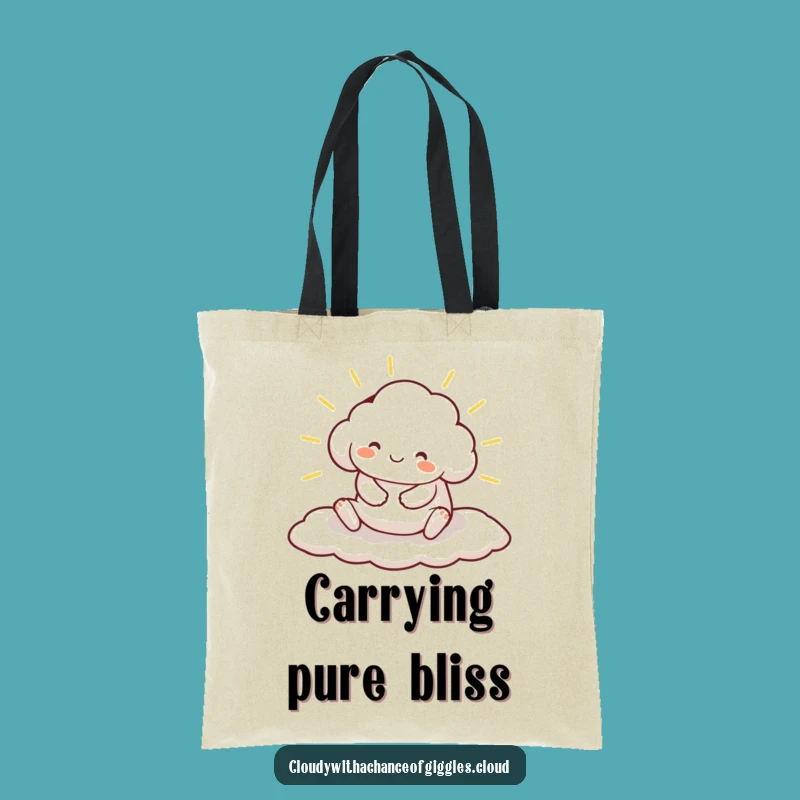 Funny Cloud Animal Tote Bag: Sunny Stretch Carry-All, Stylish Eco Bag