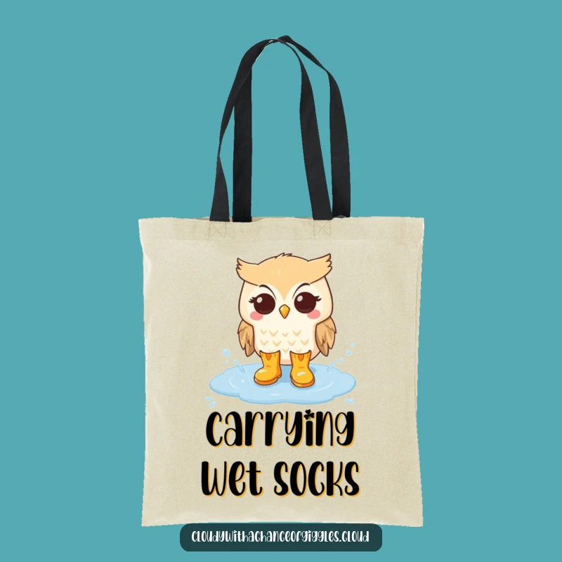 Funny Owl Puddle Jumper Tote Bag - Whimsical Accessory for Rainy Days