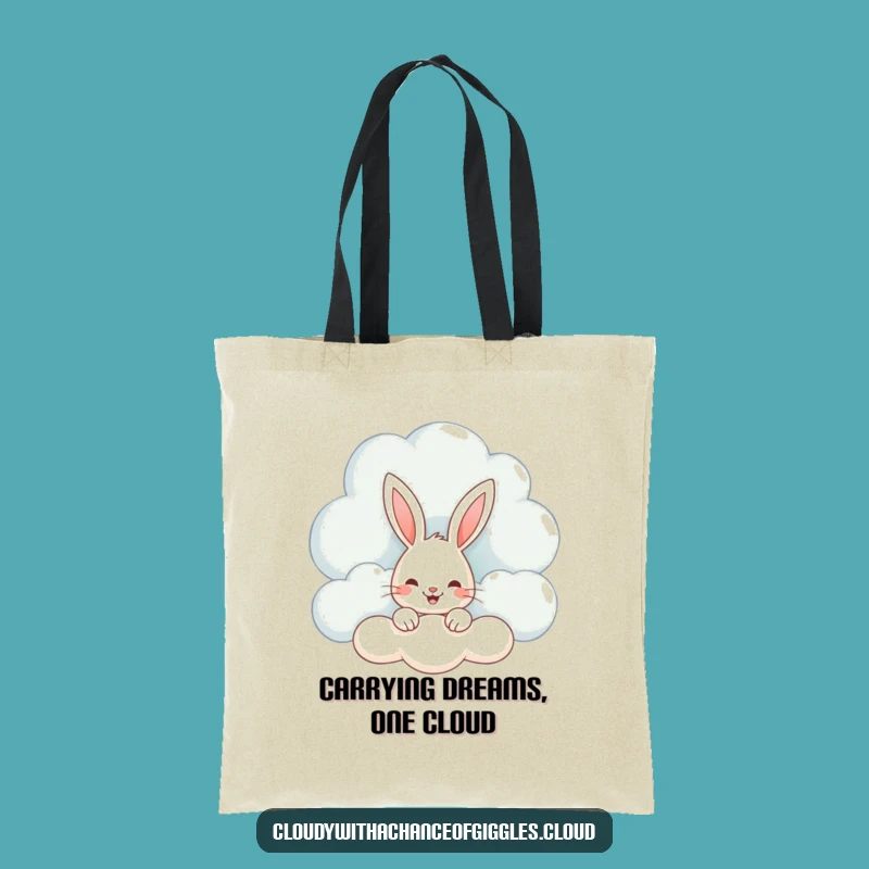 Funny Bunny Cloud Tote Bag: Stylish & Spacious Whimsical Carry-All