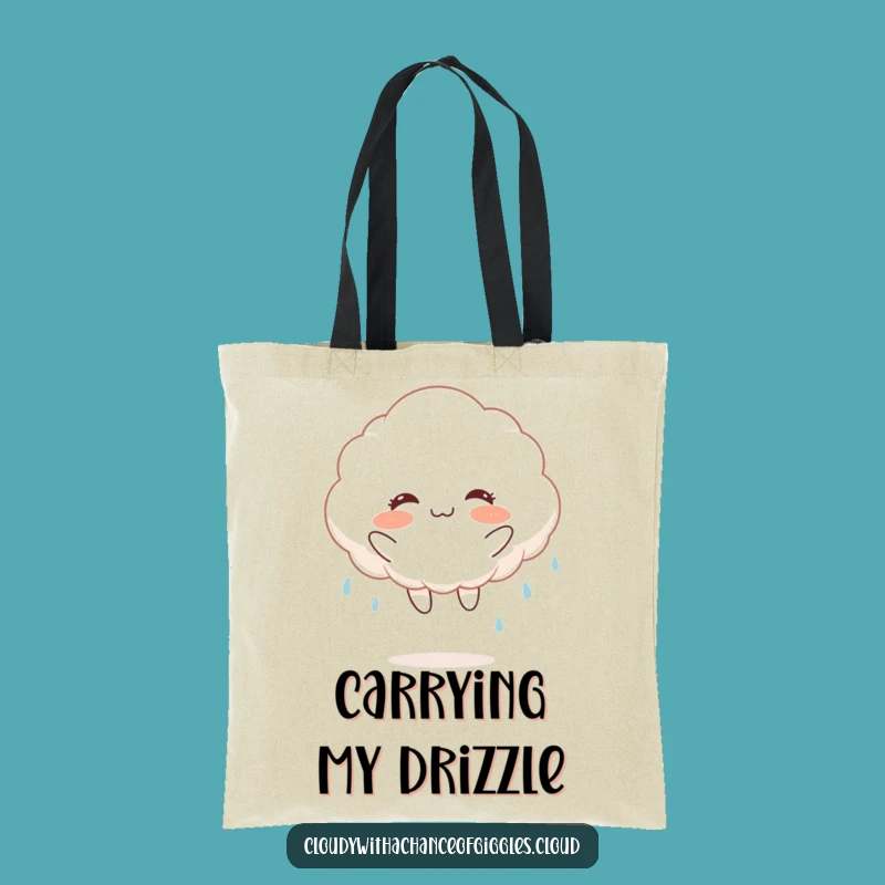 Funny Joyful Rain Cloud Tote Bag: Carry Your Sunshine Everywhere